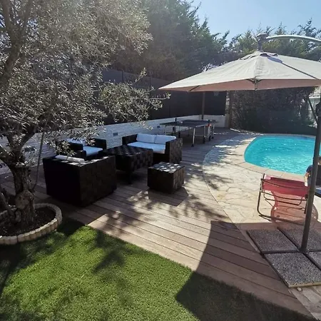 Jasmin, Bas De Villa, A 10 Min De Cannes, Piscine Privee Chauffee