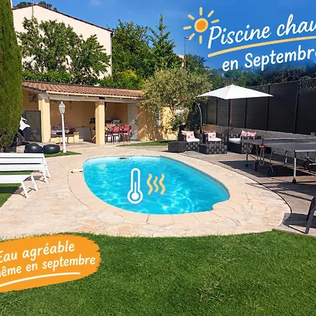 Bas De Villa Familial Avec Piscine, Parking & Proche Cannes Semesterbostad
